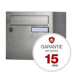 Boite aux lettres Rivage 2 portes inox brossé