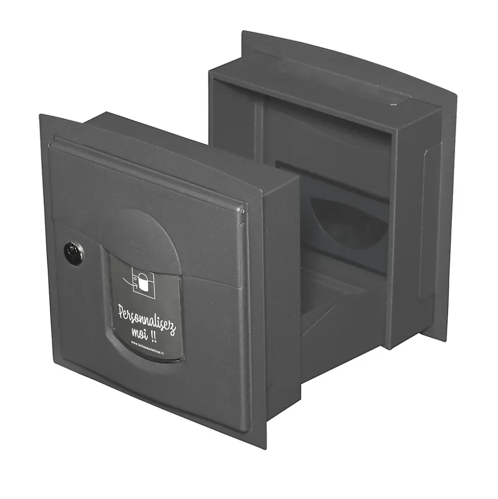 Boite aux lettres Soléa à encastrer 2 portes Gris anthracite REN 0206 MS