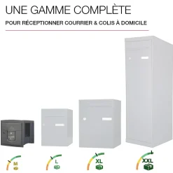 Boite aux lettres Soléa à encastrer 2 portes Gris anthracite REN 0206 MS