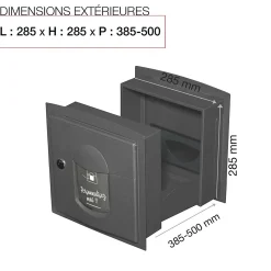 Boite aux lettres Soléa à encastrer 2 portes Gris anthracite REN 0206 MS