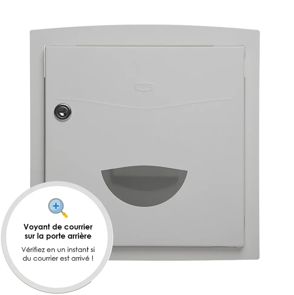 Boite aux lettres Soléa à encastrer 2 portes Blanc mat 9010M