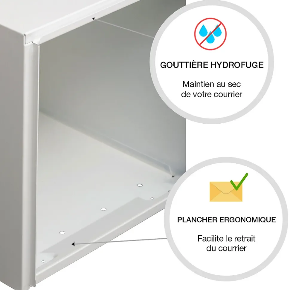 Boite aux lettres Soléa 1 porte Blanc 9010 mat