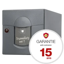 Boite aux lettres Soléa 1 porte Gris anthracite aspect sablé REN 0206MS