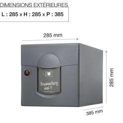 Boite aux lettres Soléa 1 porte Gris anthracite aspect sablé REN 0206MS