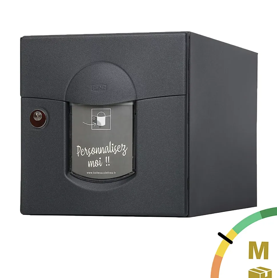 Boite aux lettres Soléa 1 porte Noir Sablé 2100 MS