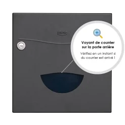 Boite aux lettres Soléa 2 portes Gris anthracite aspect sablé REN 0206MS