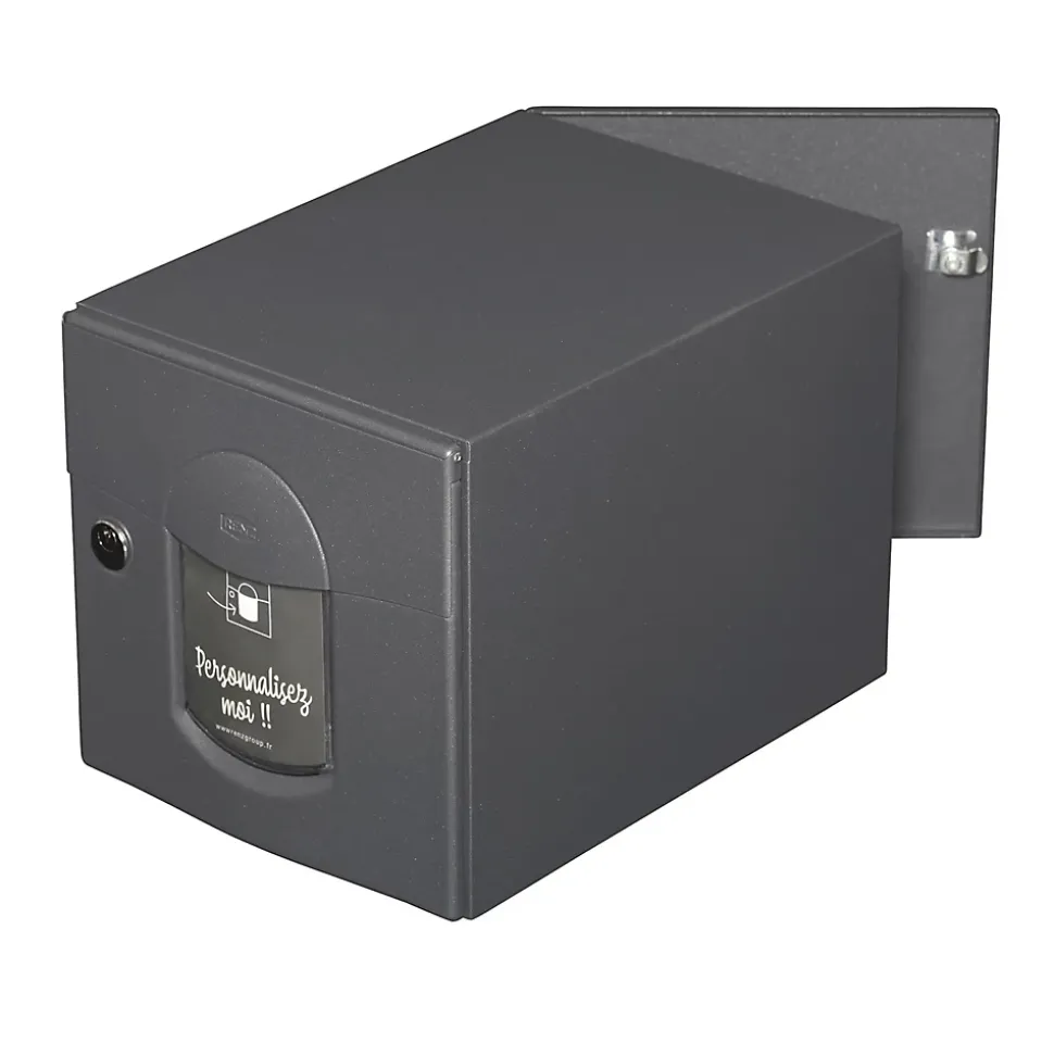Boite aux lettres Soléa 2 portes Gris anthracite aspect sablé REN 0206MS