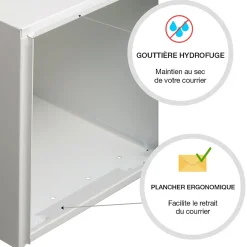 Boite aux lettres Soléa 2 portes Blanc 9010 mat