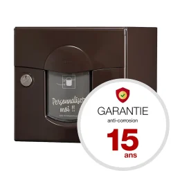 Boite aux lettres Soléa 2 portes brun 8019 B