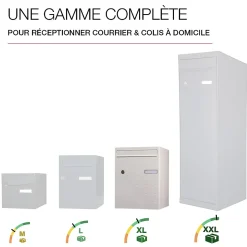 Boite à colis Atout 1 porte blanc mat sablé RAL 9010 MS