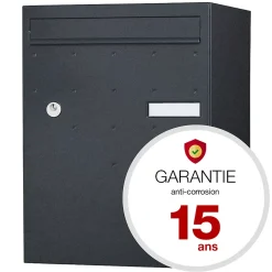 Boite à colis Atout 1 porte Noir Sablé RAL 2100MS