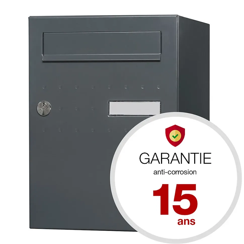 Boite à colis Eclipse 1 porte gris anthracite mat RAL 7016 M