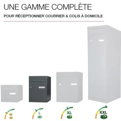 Boite à colis Eclipse 1 porte gris anthracite mat RAL 7016 M