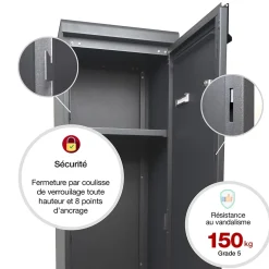 Boite à colis Twin XL Gris anthracite 7016
