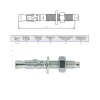 Boite de 200 Goujons d'ancrage métallique M.6x45mm
