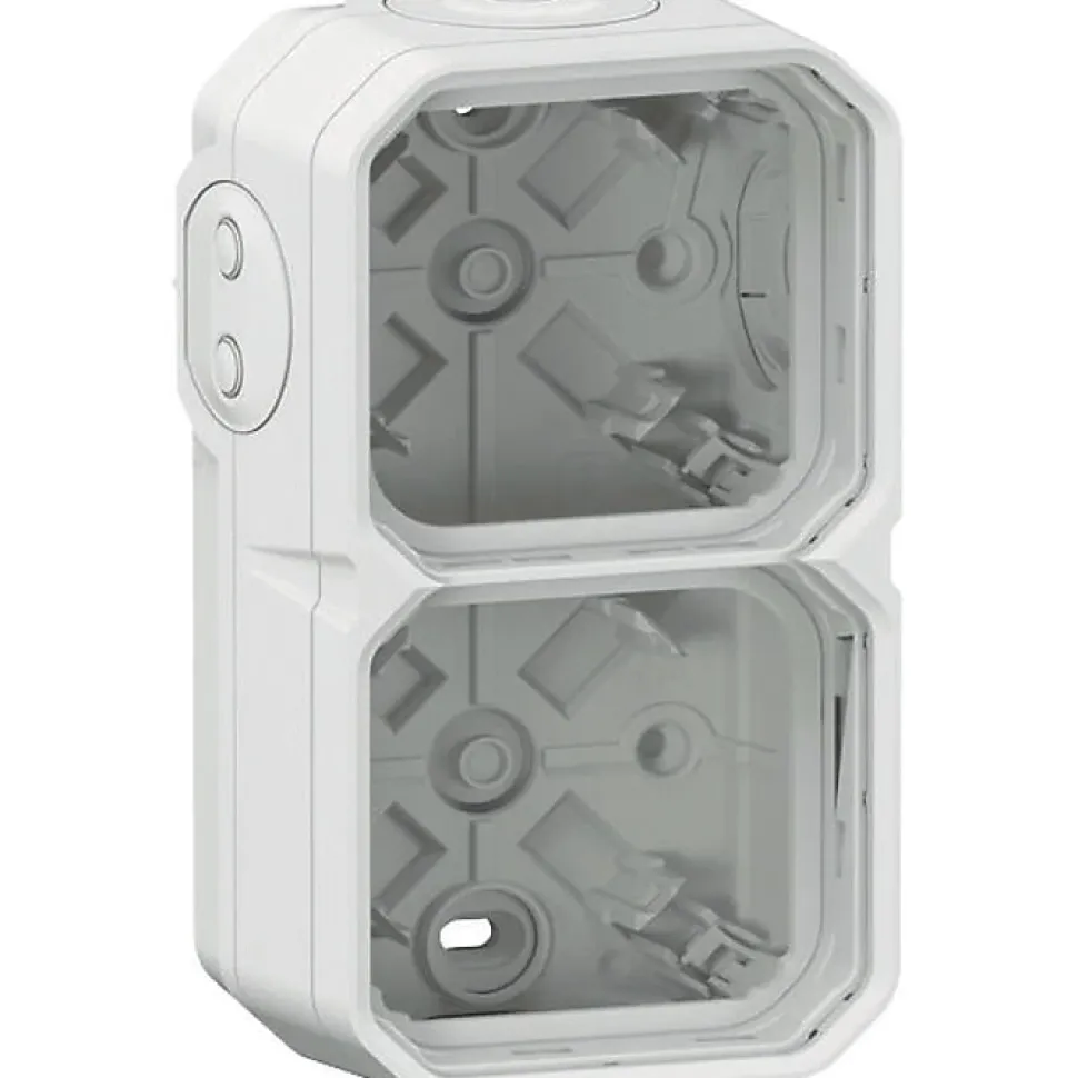 Boitier étanche saillie - Plexo - LEGRAND - 2 postes - 4 embouts