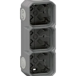 Boitier étanche saillie - Plexo - LEGRAND - 3 postes - 5 embouts