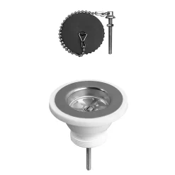 Bonde à bouchon pour évier 60mm Wirquin