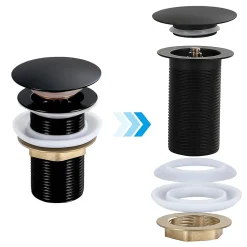 Bonde clic-clac - Push System - Coloris Noir mat