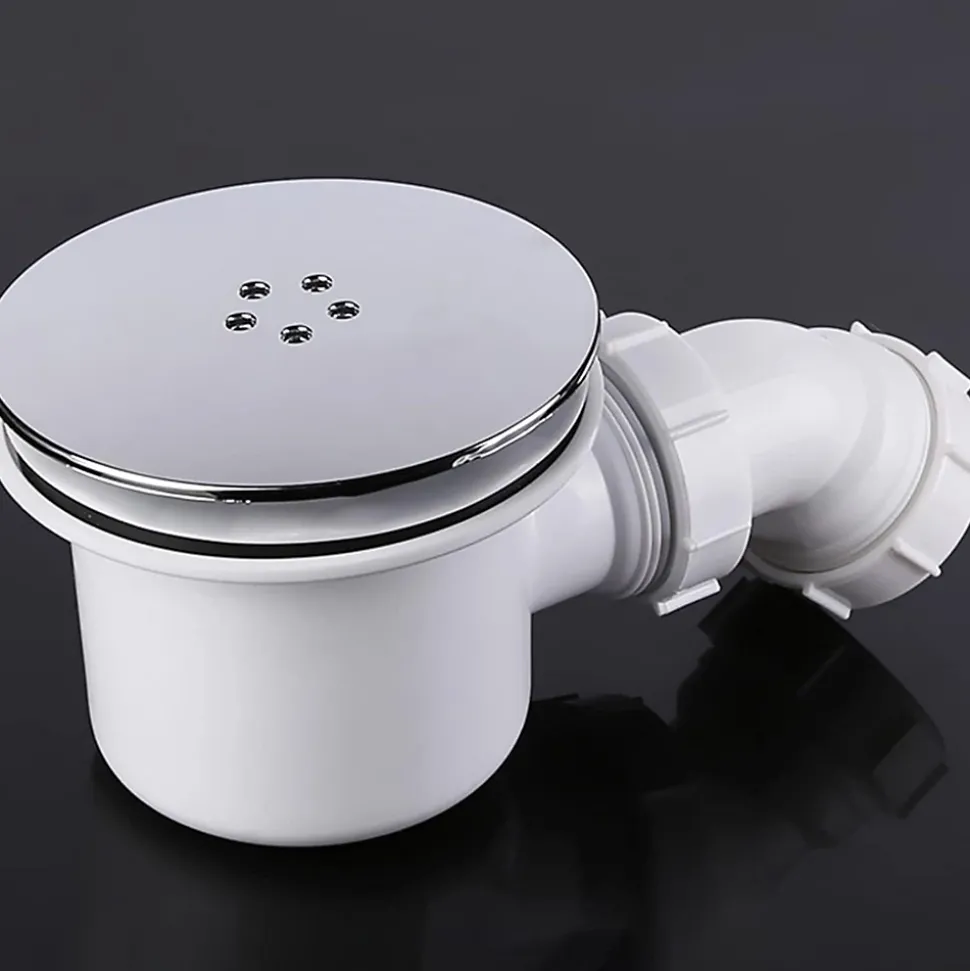 Bonde de douche amovible, couvercle de bonde universel, bouchon de douche chromé, débit rapide