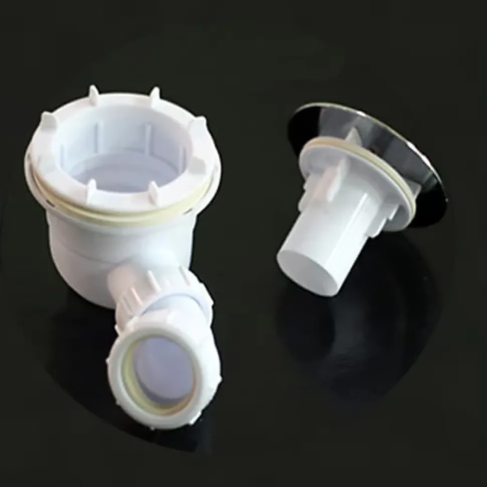 Bonde de douche extra plate avec diamètre 90 mm - installation facile, évacuation rapide - avec tuyau flexible