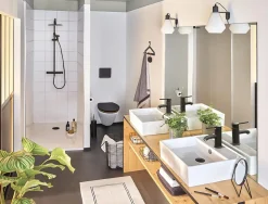 Bonde de douche extra-plate Wirquin Dôme noir