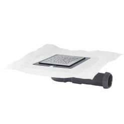 Bonde de douche à maçonner extraplate Wirquin EXPRESS'EAU MINI 115 x 115 mm