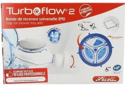 Bonde de douche siphoïde Turboflow 2 - Capot ABS - diamètre 90 mm