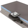 Bonde de douche sortie horizontale extra-plat WEDI Fundo Mini Max grille carrée