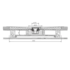 Bonde de douche sortie verticale WEDI avec grille carrée