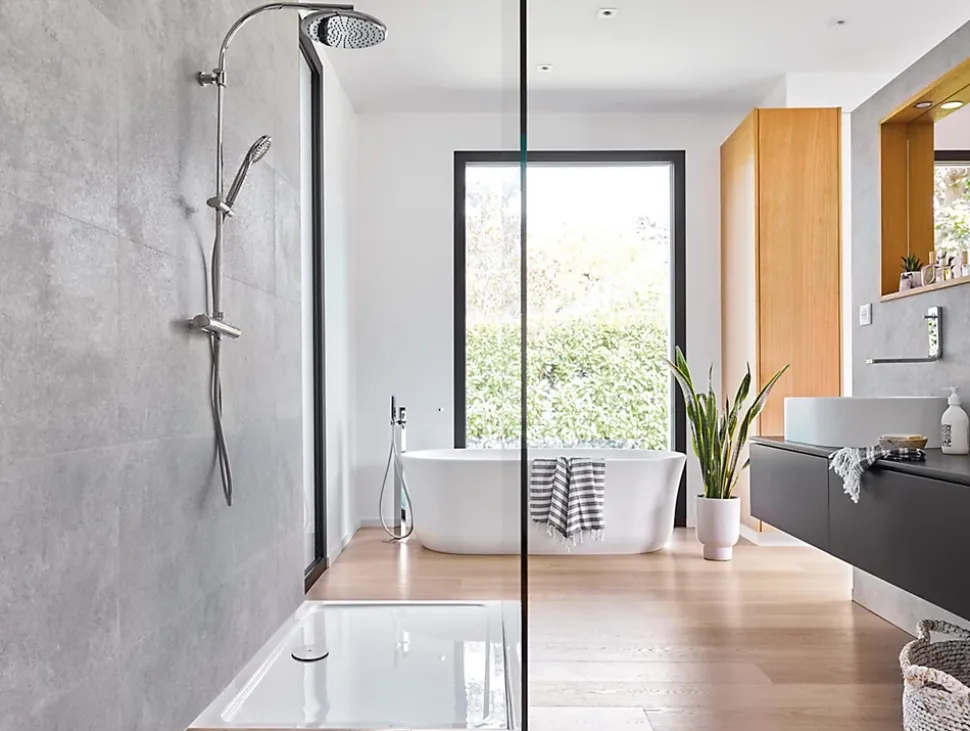 Bonde de douche Wirquin SLIM + ø40 mm dôme ABS.