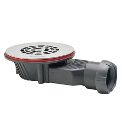 Bonde de douche Wirquin SLIM + ø40 mm grille plate inox brossé