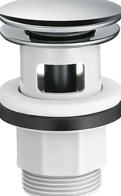 Bonde de lavabo chromée push-open Hansgrohe