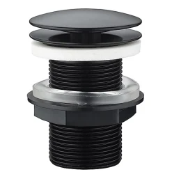 Bonde de lavabo à écoulement libre Ø 63 mm laiton Rousseau noir