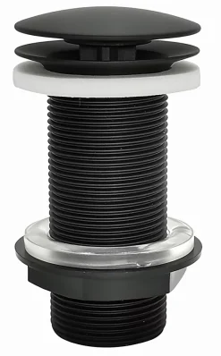 Bonde de lavabo à écoulement libre Ø 60 mm laiton Rousseau noir