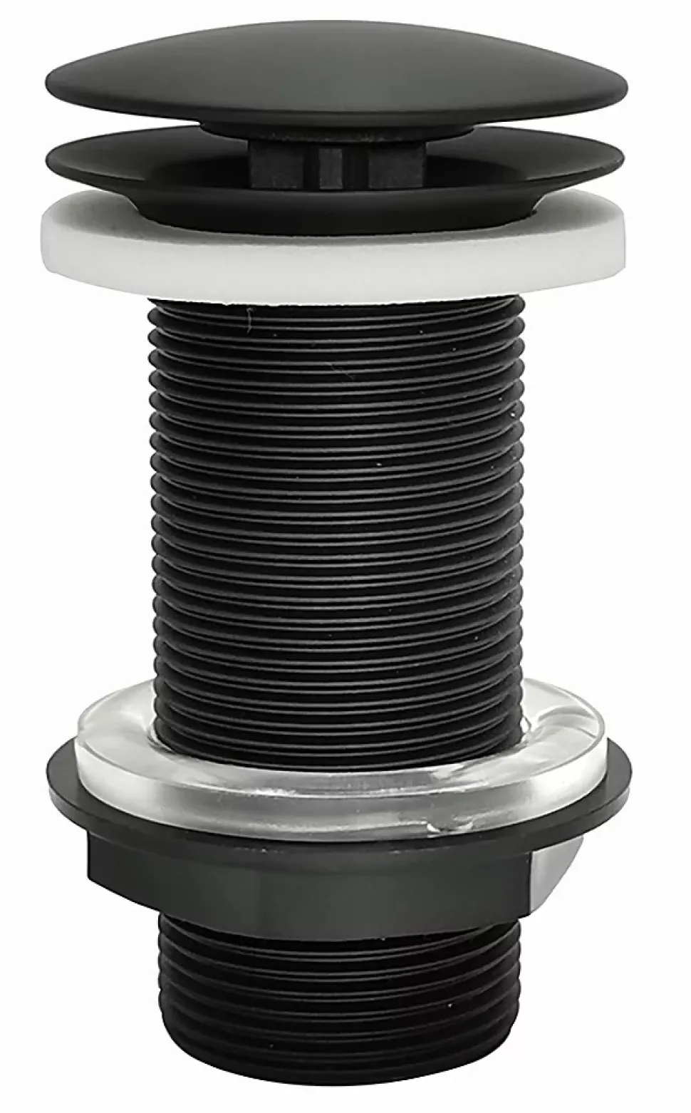 Bonde de lavabo à écoulement libre Ø 60 mm laiton Rousseau noir