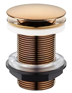 Bonde de lavabo à écoulement libre Ø 66 mm laiton Rousseau rose gold