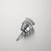 Bonde de lavabo en laiton Click-Clack modèle D universelle pour lavabo 1/4 de pouce avec tête en céramique blanche