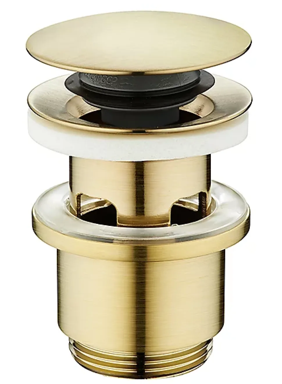 Bonde de lavabo ø 63 mm Rousseau avec clapet clic clac ou fixe effet or