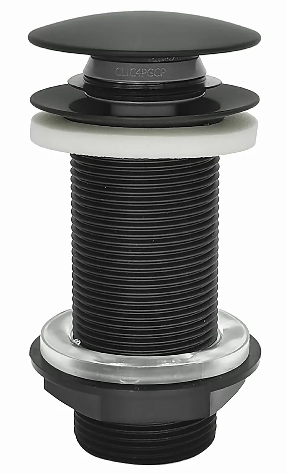 Bonde de lavabo ø 66 mm Rousseau avec clapet clic clac ou fixe noir