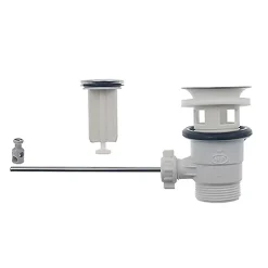 Bonde de Lavabo - Rousseau - Clapet sans tirette - Certifié NF - ABS blanc - 50 mm