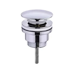 Bonde de Lavabo, vasque, evier universelle chromée sans trop plein, Bonde Pop Up (push-up) Automatique LuxuryBain