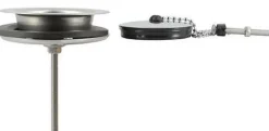 Bonde et vidage plastique pour évier grès à double paroi - Diamètre: 84 mm - Diamètre sortie: 1