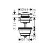 Bonde lavabo Push-open HANSGROHE aspect doré poli