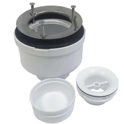Bonde siphon universelle diam. 90 mm à évacuation verticale pour receveur de douche, sortie en 40 mm ou 50 mm McAlpine
