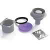 Bonde verticale receveur à carreler plastique gris Q-board Liquid