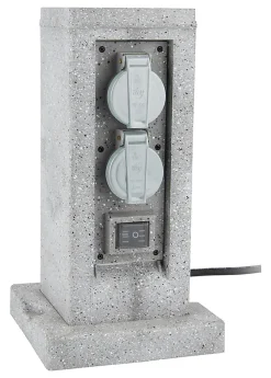 Borne de jardin extérieure Zenitech 4 prises + 2 interrupteurs 5 m