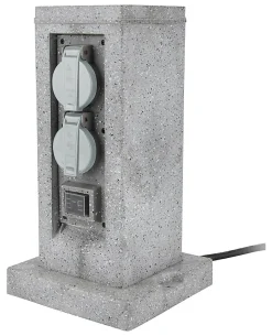 Borne de jardin extérieure Zenitech 4 prises + 2 interrupteurs 5 m