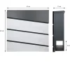 Boîte aux lettres en acier optique marbre blanc murale moderne + 2 clés inclus