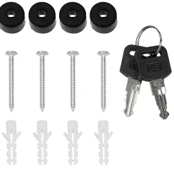 Boîte aux lettres murale anthracite design bois avec 2 clés inclus 11x37x26,5 cm